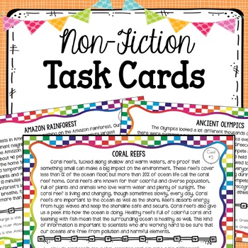 Comprehension Strategies Task Cards - Nonfiction by Ashleigh | TPT