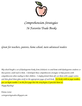 Preview of Comprehension Strategies for 76 Favorite Trade Books