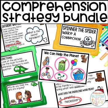 Preview of Comprehension Task Cards: Main idea, Inference, Retelling, Visualize & MUCH MORE