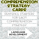 Comprehension Strategy Cards-Sentence Starters