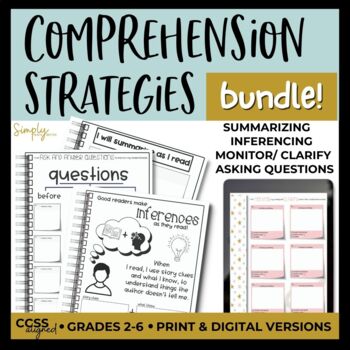 Preview of Reading Comprehension Strategy Instruction Bundle- Digital and Print