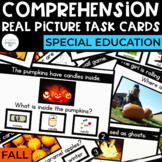 Comprehension Task Cards | Fall | Real Pictures | WH Quest