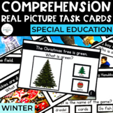 Comprehension Task Cards | Winter | Real Pictures | WH Que