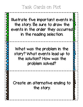 Comprehension Task Cards on Plot by Creative to the Core | TpT