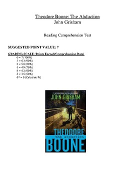 Comprehension Test - Theodore Boone The Abduction (Grisham) by The