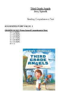 Preview of Comprehension Test - Third Grade Angels (Spinelli)