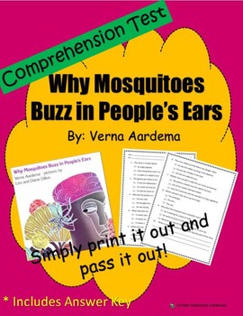 comprehension test why mosquitoes buzz in peoples ears