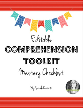 Preview of Comprehension Toolkit Reading Strategies: Mastery Checklist
