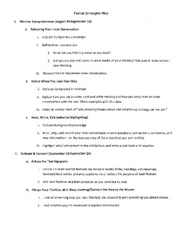 Preview of Comprehension Toolkit Strategy Map for the School Year and PD Powerpoint