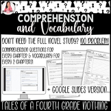 Comprehension Vocabulary Pack Tales of a Fourth Grade Noth