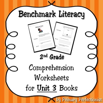 comprehension worksheets for benchmark literacy grade 2 unit 3