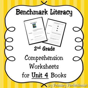 comprehension worksheets for benchmark literacy grade 2 unit 4