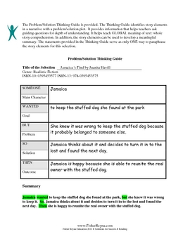 Preview of Comprehension and Summary Activities for Jamaica's Find