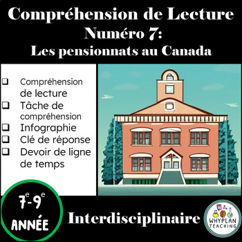 Preview of Compréhension de Lecture - Pensionnats Au Canada | Devoir