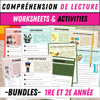 Preview of Compréhension de Lecture en Français pour les 1ère et 2ème Années: Bundle