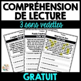 Compréhension de lecture - 3 sons vedettes French Animals 