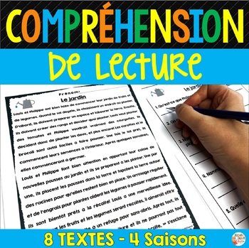 Preview of French Reading and Writing Comprehension - Compréhension de lecture - 4 saisons