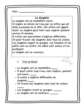 Compréhension de lecture - Juin by coquelicotlit | TPT