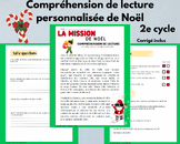 Compréhension de texte personnalisée Noël 2e cycle