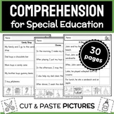 Comprehension for Special Education - Cut and Paste Pictures