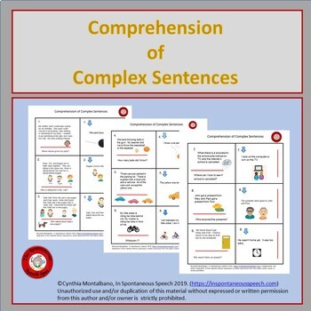 Preview of Comprehension of Complex Sentences