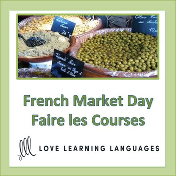 Preview of French Food Unit - Allons au Marché - Comprehensive Lesson Plan