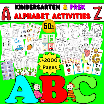 Preview of Comprehensive Alphabet A-Z Recognition, Tracing, Craft, and Coloring MEGA BUNDLE