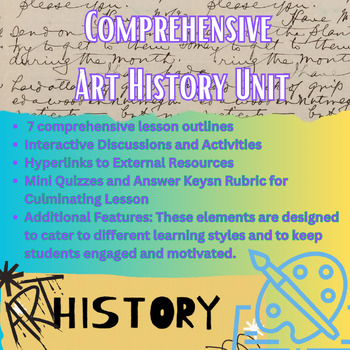 Preview of Comprehensive Art History Unit: 7 Full Lesson Outlines