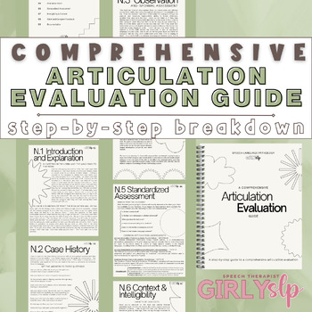 Preview of Comprehensive Articulation Evaluation Guide, SLP Clinical Fellowship Guide