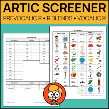 Preview of Comprehensive Articulation Screener for R: Prevocalic, Blends, Vocalic