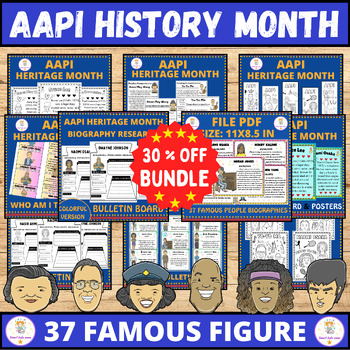 Preview of Comprehensive Asian Pacific American Heritage Month Educational Bundle