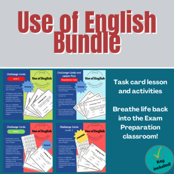 Preview of Comprehensive Cambridge Exam Use of English Bundle | ESL Task Cards & Activities