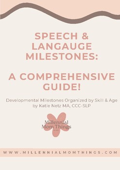 Preview of Comprehensive Communication Milestones Reference Book