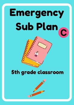Preview of Comprehensive Fifth Grade Daily Sub Plan C: Literacy, Math, and More