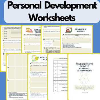 Preview of Comprehensive Guide to Personal Development (Worksheets)