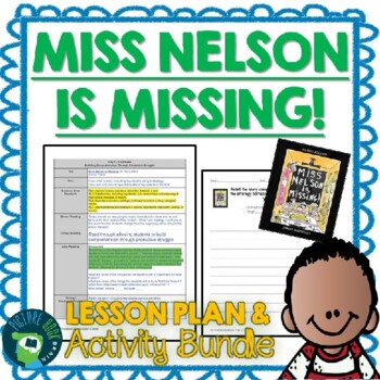 Preview of Miss Nelson is Missing by Harry Allard Lesson Plan and Activities