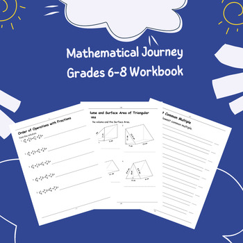 Preview of Comprehensive Math Mastery Worksheets for Grades 6-8