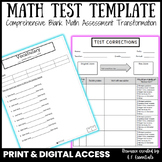 Comprehensive Middle School Math Test BLANK TEMPLATE: Math