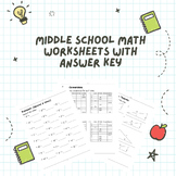 Comprehensive Middle School Math Worksheets - Grades 6-8