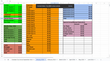 Preview of Comprehensive Monthly Financial Planner for Personal Finance Management 2024