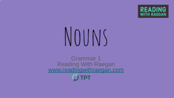Preview of Comprehensive Noun Unit