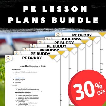 Preview of PE Classroom Lesson Plans Bundle! | Muscles, Fitness, Biomechanics & more!