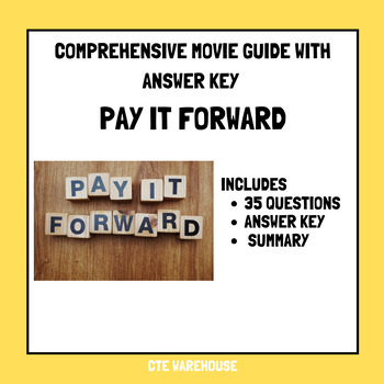 Preview of Comprehensive "Pay It Forward" Movie Guide + Answer Key