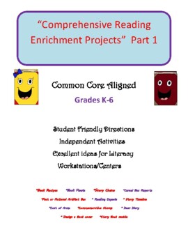 Preview of Comprehensive Reading Enrichment Projects and Activities  Part 1