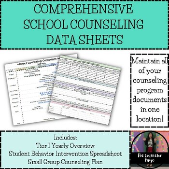 Preview of Comprehensive School Counseling Data Sheet and Tracker