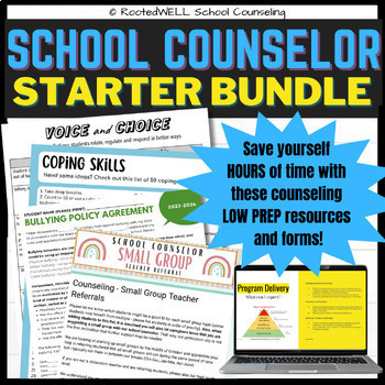 Preview of School Counseling Starter Comprehensive Program BUNDLE
