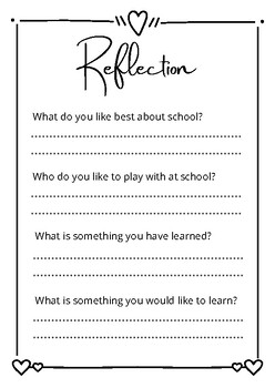 Preview of Comprehensive School Reflection Worksheet - Perfect for Student Self-Assessment