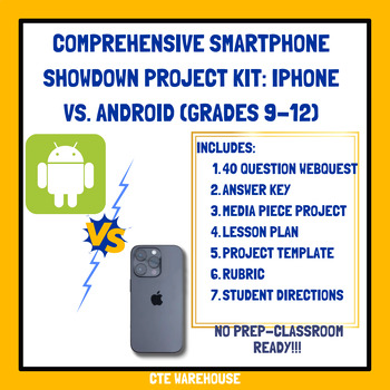 Preview of Comprehensive Smartphone Showdown Project Kit: iPhone vs. Android (Grades 9-12)