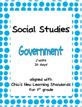 Preview of Comprehensive Social Studies Unit: 1st Grade: Government