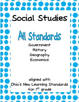 Preview of Comprehensive Social Studies Unit for 1st Grade: Covers All Standards